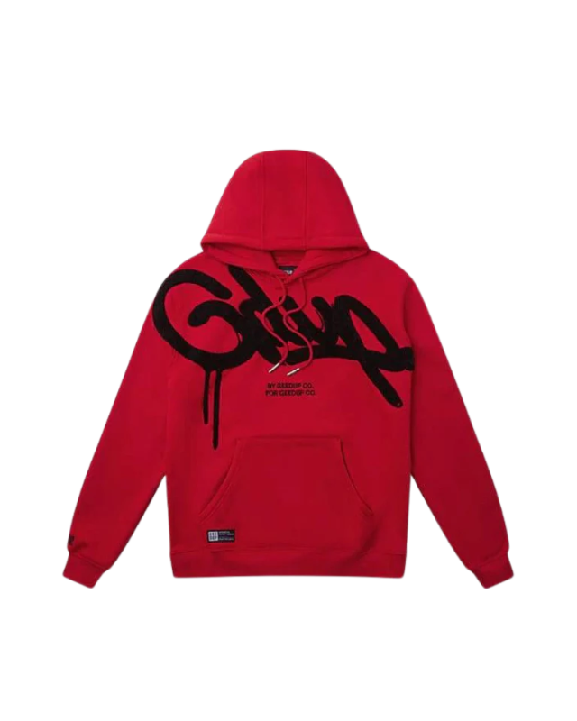 Geedup Handstyle Hoodie 'Red / Black' (2024)