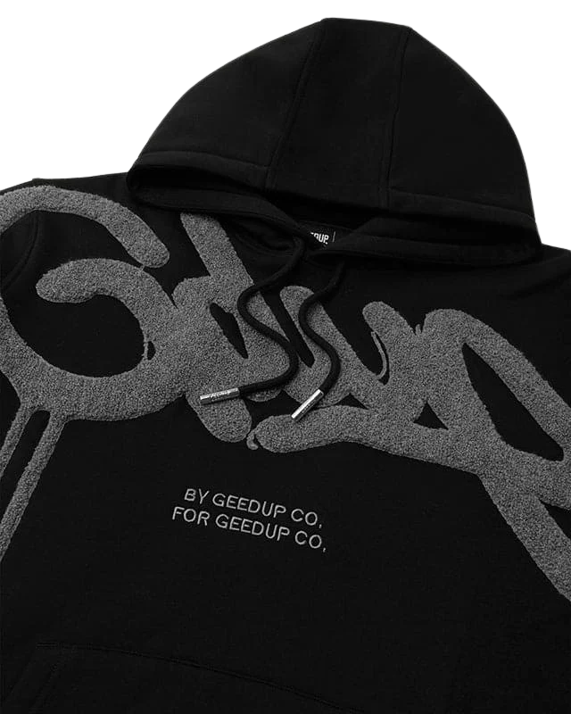 Geedup Handstyle Hoodie 'Black / Grey' (2024)