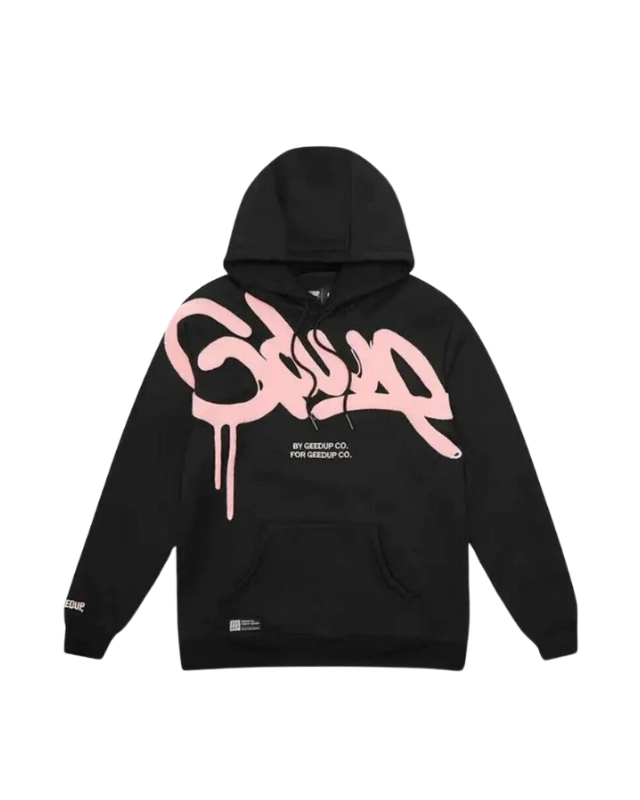 Geedup Handstyle Hoodie 'Black / Pink' (2022)