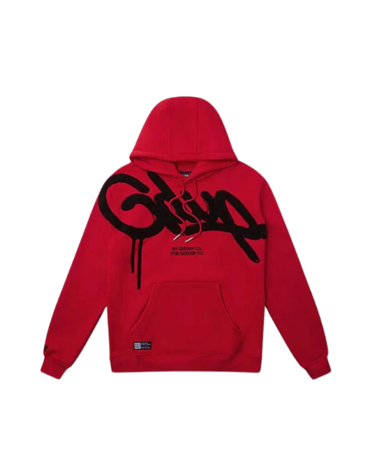 Geedup Handstyle Hoodie 'Red / Black' (2024)