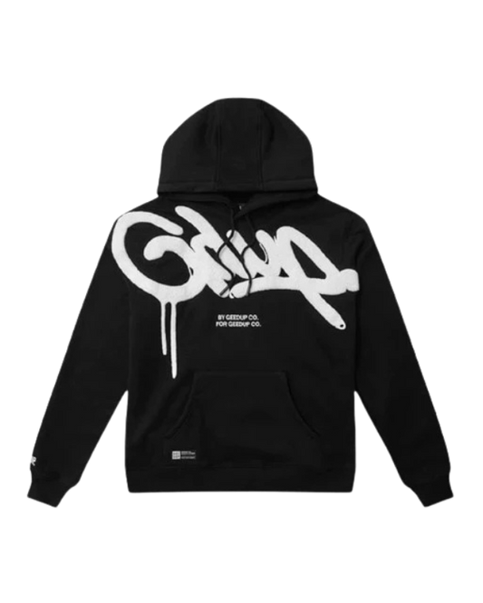 Geedup Handstyle Hoodie 'Black White' (2023)
