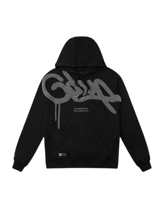 Geedup Handstyle Hoodie 'Black / Grey' (2024)